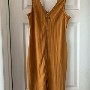 Orange zip up dress (worn once)